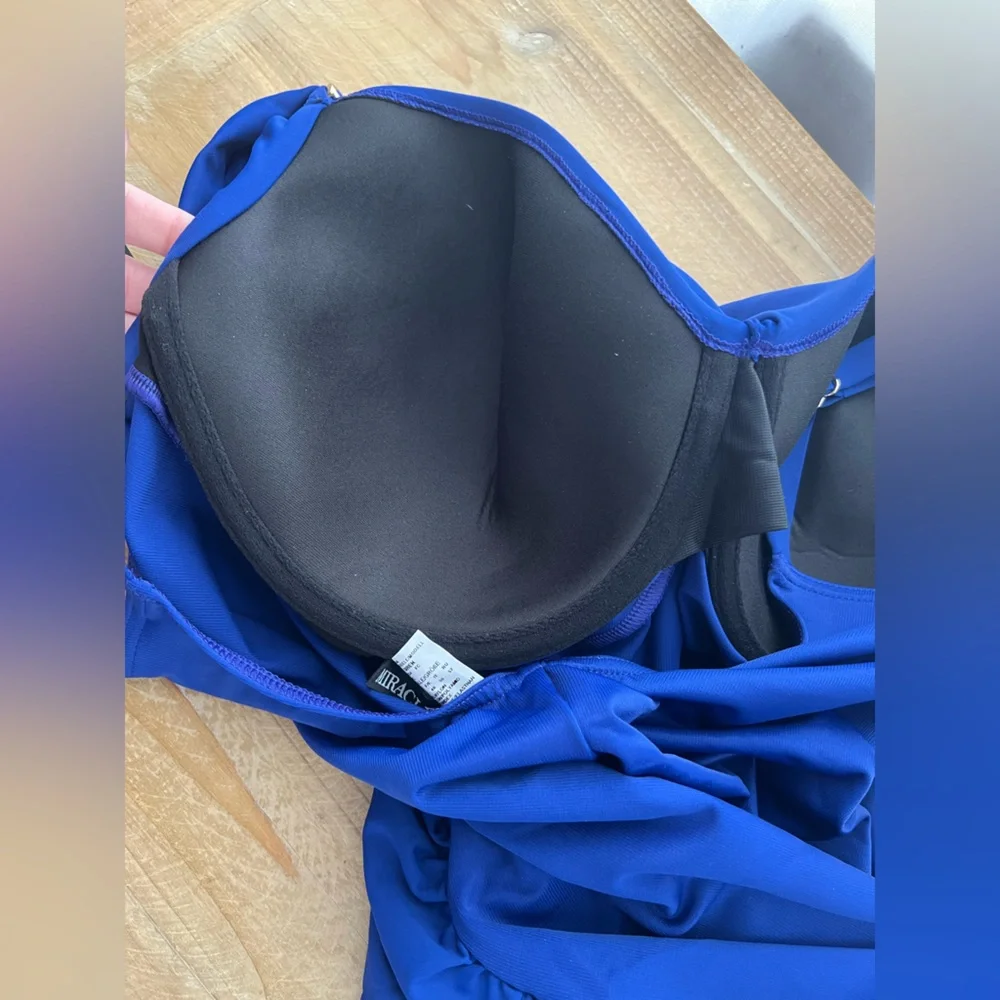Miraclesuit Siren One Piece Full Coverage In Azul Blue Size 16 New